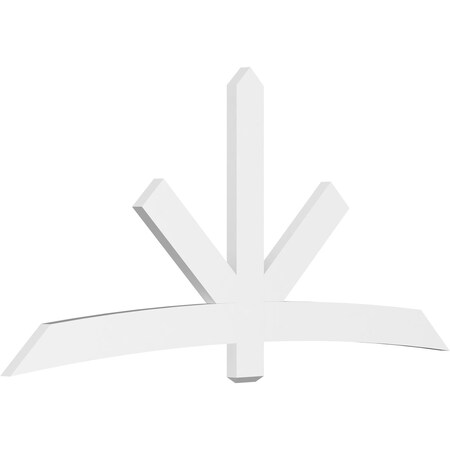 Ekena Millwork Alberta Architectural Grade PVC Gable Bracket, 96"W x 44"H x 2"D x 6"F, 11/12 Pitch GBP096X44X0206ALB00